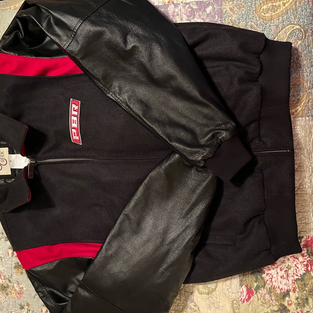 25th Anniversary PBR leather coat. Perfect condition.